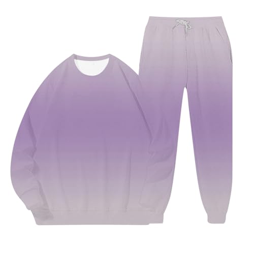 Briskorry 2-Teiliges Sets Damen Outdoor Top Oberteil + Hose Vintage Trainingsanzüge Loose Fit Sweatpants Lässige Hosenanzüge Set Für Yoga, Fitness, Täglich Tragen Oversized Tracksuit Outfit von Briskorry