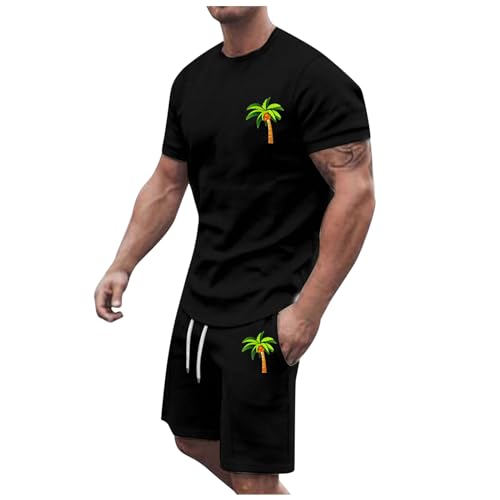 Briskorry 2-teilig Herren Sommer Elegante Kombination Sport Anzug Leisure Slim Jogginganzug Leicht Loungewear Ideal Für Stadt, Sport Und Natur von Briskorry