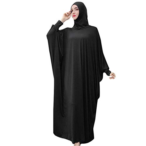 Briskorry Abaya Damen, Hijab Kleid, Lang Gebetskleidung mit Hijab Langarm Muslim-Kleider Islam Kleidung Set Kleid In Voller Länge Naher Osten Abaya Jilbab Lange Robe mit Hijab von Briskorry