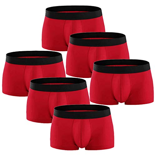 Briskorry Basic Boxershorts Herren 6er Pack Unterhosen Männer Baumwolle Men Retroshorts Boxer Unterwäsche Schwarz,Rot S, M, L, XL, XXL Briskorry Basic Boxershorts Herren 6er Pack Unterhosen Männer Baumwolle Men Retroshorts Boxer Unterwäsche Schwarz,Rot S, M, L, XL, XXL von Briskorry