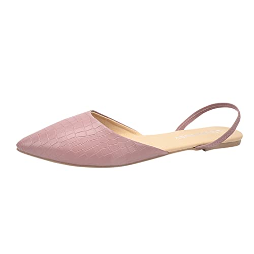 Briskorry Damen Ballerinas Leder Spitz Arbeitsschuhe PU Leder Einzelschuhe Einfache Lackschuhe Slip On Lederschuhe Leichtgewicht Flache Schuhe Bootsschuhe Flatform Slingback Hochzeitsschuhe von Briskorry