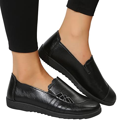 Briskorry Damen Flache Ballerina Slip On Flache Schuhe Lässige Geschlossene Ballerinas Klassische Freizeitschuhe Elegante Leichte Mokassins Bequem Halbschuhe Bootsschuhe Low Top Slippers Briskorry Damen Flache Ballerina Slip On Flache Schuhe Lässige Geschlossene Ballerinas Klassische Freizeitschuhe Elegante Leichte Mokassins Bequem Halbschuhe Bootsschuhe Low Top Slippers von Briskorry