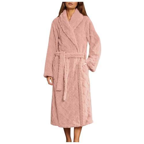 Briskorry Damen Kuschel weicher Bademantel Hausmantel, Loungewear Saunamantel, aus luxuriösem Flausch Coral Fleece auch als Morgenmantel perfekt von Briskorry