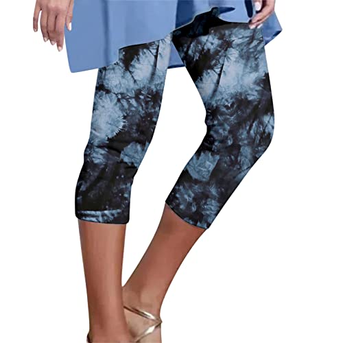 Briskorry Damen Leggings 7/8 Hosen mit Bunt Druck hohe Taille Sport Leggins Stretch Blickdicht Yogahose klassisch weich elastisch Lange Leggings für Alltag und Sport von Briskorry