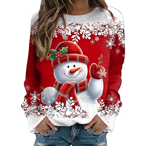 Briskorry Damen Pullover Weihnachten Weihnachtspullover Langarm Oberteile Weihnachtspulli Weihnachtsmann Christmas Sweatshirt Xmas Pulli Shirt Winter Rundhals Langarmshirt Briskorry Damen Pullover Weihnachten Weihnachtspullover Langarm Oberteile Weihnachtspulli Weihnachtsmann Christmas Sweatshirt Xmas Pulli Shirt Winter Rundhals Langarmshirt von Briskorry