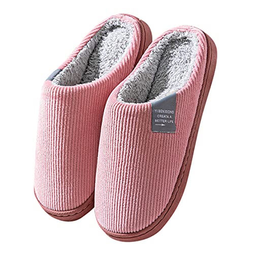 Briskorry Filzhausschuhe für Damen, Drinnen Pantoffeln Warm Weiche Puschen Leicht Kuschelige Slipper Memory-Schaum Pantoletten Plüsch Filzhausschuhe Slip on Mädchen Warme Schuhe Winter Innen von Briskorry