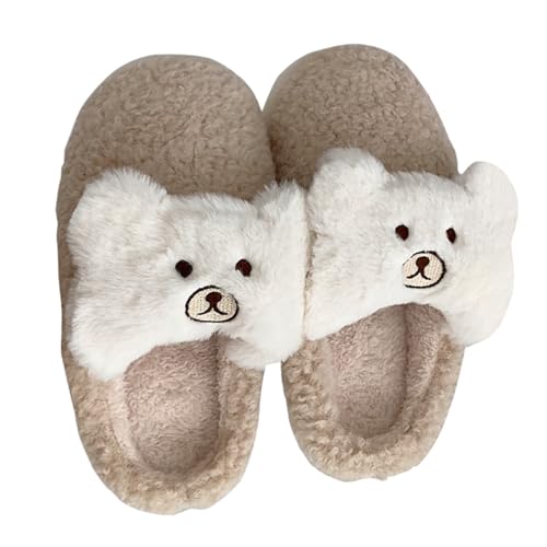 Briskorry Hausschuhe Damen, Drinnen Pantoffeln Wärme Weiche Puschen Leicht Cozy Slipper Memory-Schaum Pantoletten Flauschige Voll Hausschuhe rutschfeste Teenager Mädchen Schuhe Innenbereich Halloween von Briskorry