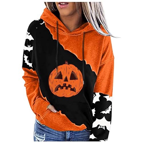 Briskorry Hoodie Damen Grün, Kapuzenpullover Damen Weiß, Hoodies Langen Ärmeln Kapuze Kapuzen-Sweatshirt Loose Casual Pullover Bedrucktes Fashion Jacke Training Komfort Tunika Herbst Winter von Briskorry