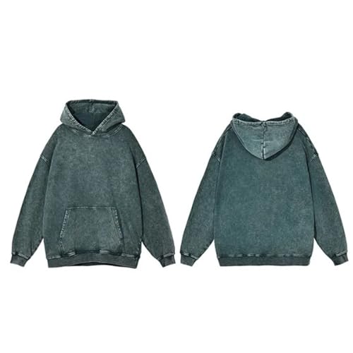 Briskorry Hoodie Y2K Damen, Kapuzenpullover Damen Grün, Hooded Kapuze Langärmelig Kapuzenpullis Lounge Lose Pullover Basic Einfarbiges Jacke Fitness Bequemer Loungewear Halloween von Briskorry