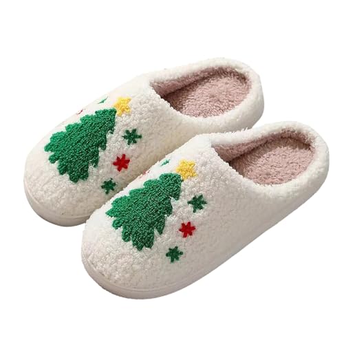 Briskorry Hüttenschuhe Damen, Drinnen Pantoffeln Wärme Weicher Puschen Leichte Gemütlich Slipper Memory-Schaum Pantoletten Flauschig Filzpantoffel Teenager Mädchen Scuff Damen-Hausschuhe Winter Innen von Briskorry