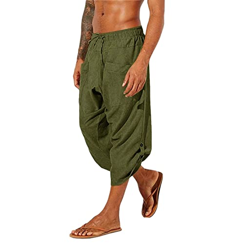 Briskorry Kurze Hosen Herren Leinenhose 3/4 Shorts, Baumwolle Leinen-Shorts Lässige Männer Freizeithose Strandhose Sommer Herrenshorts Training Joggingshorts mit Tunnelzug Briskorry Kurze Hosen Herren Leinenhose 3/4 Shorts, Baumwolle Leinen-Shorts Lässige Männer Freizeithose Strandhose Sommer Herrenshorts Training Joggingshorts mit Tunnelzug von Briskorry