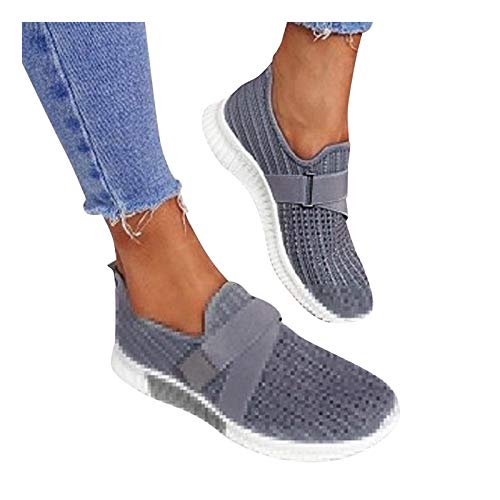 Briskorry Laufschuhe Turnschuhe Damen Atmungsaktiv Damenschuhe Mit Dicken Sohlen L?Ssig Einfarbig Freizeitschuhe Sportschuhe Leicht Schuhen Sommer Outdoor Sneakers Herbst Fitness Walkingschuhe von Briskorry