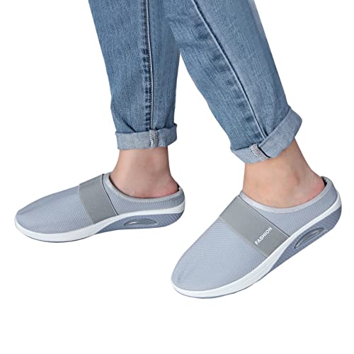 Briskorry OrthopäDische Sandalen Damen, gestrickte Wanderschuhe, OrthopäDische Hausschuhe Damen, Air Cushion Slip-On Orthopedic Diabetic Walking Shoes mit Fußgewölbe-Luftunterstützung Sommer Sandalen von Briskorry