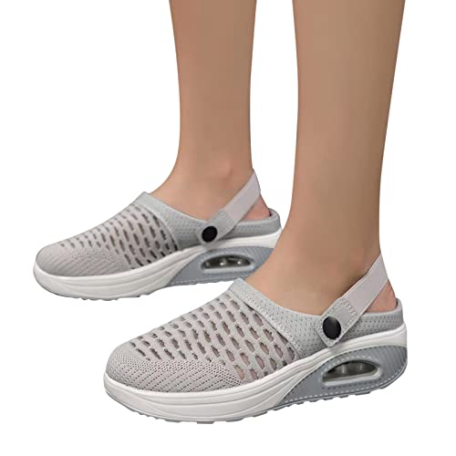 Briskorry Slip On Sneaker Damen Orthopädische Schuhe, Air Cushion Walking Shoes Orthopedic Diabetic Walking Shoes Freizeit Mesh Atmungsaktiv Sandals Pantoletten Walkingschuhe von Briskorry