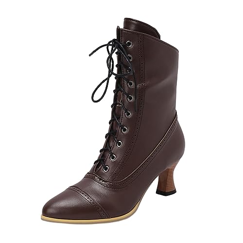 Briskorry Stiefel für Damen Vintage Viktorianische Stiefel Renaissance Knöchel Stiefel Chunky Low Absatz Lace Up Hexen Stiefel Ritter Stiefel Mid Boots Briskorry Stiefel für Damen Vintage Viktorianische Stiefel Renaissance Knöchel Stiefel Chunky Low Absatz Lace Up Hexen Stiefel Ritter Stiefel Mid Boots von Briskorry