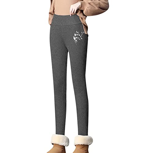 Briskorry Teenager Mädchen Winter Warm High Waist Verdicken mit Fleece Leggings Bleistifthose Thermoleggings Winterhose Fitness Lange Thermoleggins Tights Jogginghose von Briskorry