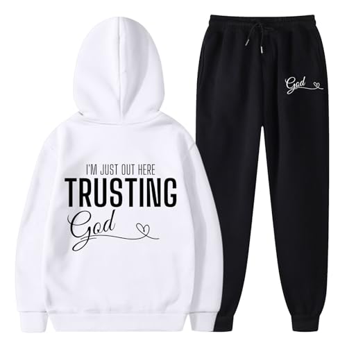 Briskorry Zweiteilige Outfit Damen Oversized Tracksuit Outfit Y2k Top Oberteil + Hose Baggy Hosenanzüge Set Boyfriend Loungewear Für Yoga, Fitness, Täglich Tragen Outdoor Sweatshirt von Briskorry