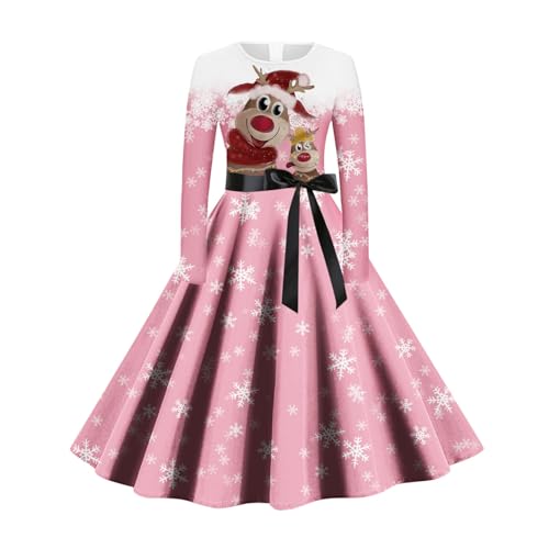 Christmas Dress Women, Xmas Partykleid Elegant Lange Ärmel Cocktailkleider Rockabilly Vintage Abendkleider A Line Swing Weihnachten Kleid Ugly Weihnachten Drucken Winterkleid Weihnachten Party von Briskorry