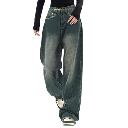Damen Baggy Jeans Hoher Taille Gerade Breites Bein Denim Hosen Hip Hop Boyfriend Locker Streetwear Straight Jeanshose Vintage Denim Hose Schlupfjeans Freizeithose Damen Baggy Jeans Hoher Taille Gerade Breites Bein Denim Hosen Hip Hop Boyfriend Locker Streetwear Straight Jeanshose Vintage Denim Hose Schlupfjeans Freizeithose von Briskorry