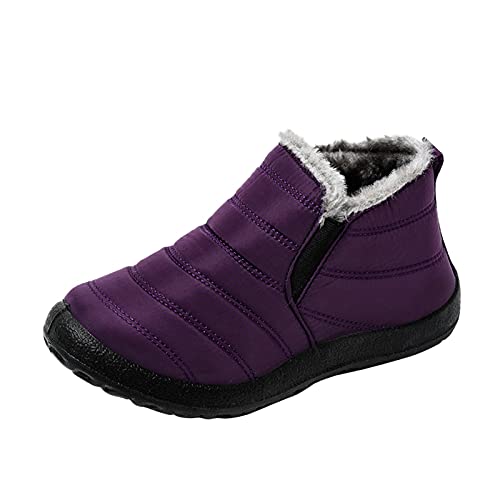 Flache Winterstiefel Damen Gefüttert Wasserdicht Winterschuhe Flach Rutschfeste Warme Schneestiefel Leicht Flache Bequem Kurze Stiefel Winter Stiefel Schlupfstiefel Walkingschuhe Boots Stiefeletten Flache Winterstiefel Damen Gefüttert Wasserdicht Winterschuhe Flach Rutschfeste Warme Schneestiefel Leicht Flache Bequem Kurze Stiefel Winter Stiefel Schlupfstiefel Walkingschuhe Boots Stiefeletten von Briskorry