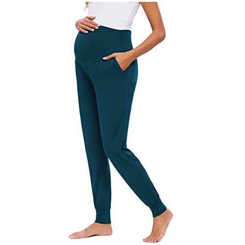 Freizeithose für Schwangere Damen Hosen Elastisch Umstandsleggings Schwangerschaft Bequeme Stretch Jogginghose Trainingshose High Waist Sport Leggings Sporthose Yoga Fitness Hose Umstandsmode von Briskorry