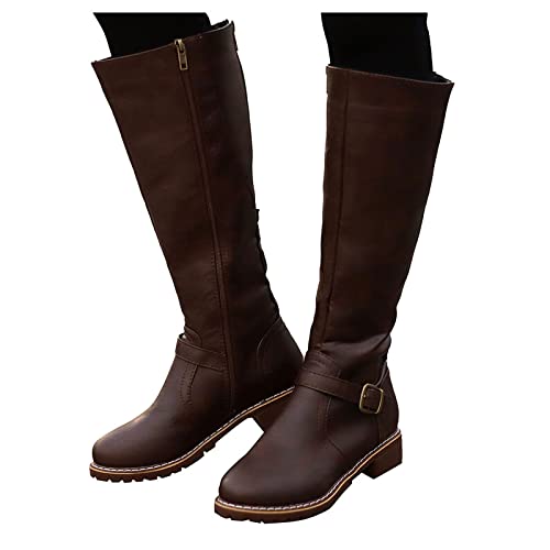 Hohe Stiefel Damen Breite Waden mit Quadrat Absätze Stiefeletten Comfort Stickerei Braun Frauen Hinter Zipper Langschaft Stiefel Herbst Winter Stiefel Stiefelette Knöchel Schuhe Ankle Boots Hohe Stiefel Damen Breite Waden mit Quadrat Absätze Stiefeletten Comfort Stickerei Braun Frauen Hinter Zipper Langschaft Stiefel Herbst Winter Stiefel Stiefelette Knöchel Schuhe Ankle Boots von Briskorry