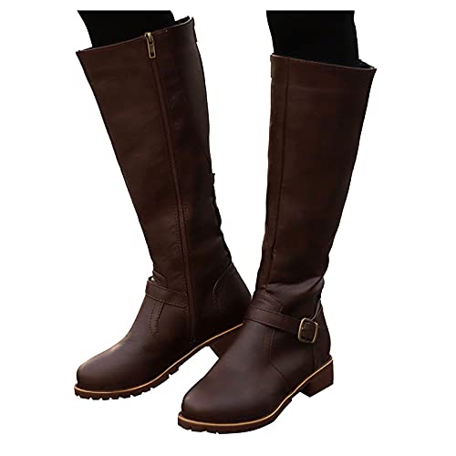 Hohe Stiefel Damen Breite Waden mit Quadrat Absätze Stiefeletten Comfort Stickerei Braun Frauen Hinter Zipper Langschaft Stiefel Herbst Winter Stiefel Stiefelette Knöchel Schuhe Ankle Boots Hohe Stiefel Damen Breite Waden mit Quadrat Absätze Stiefeletten Comfort Stickerei Braun Frauen Hinter Zipper Langschaft Stiefel Herbst Winter Stiefel Stiefelette Knöchel Schuhe Ankle Boots von Briskorry