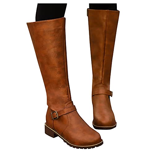 Hohe Stiefel Damen Breite Waden mit Quadrat Absätze Stiefeletten Comfort Stickerei Braun Frauen Hinter Zipper Langschaft Stiefel Herbst Winter Stiefel Stiefelette Knöchel Schuhe Ankle Boots Hohe Stiefel Damen Breite Waden mit Quadrat Absätze Stiefeletten Comfort Stickerei Braun Frauen Hinter Zipper Langschaft Stiefel Herbst Winter Stiefel Stiefelette Knöchel Schuhe Ankle Boots von Briskorry