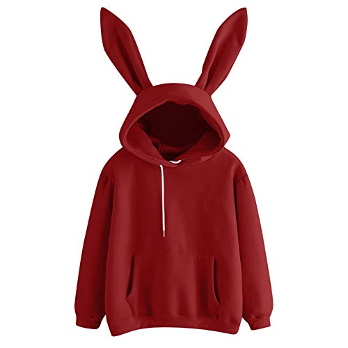 Hoodies Damen Oversized, Kapuzenpullover Damen Weiß, Hoodies Kapuze Langarm Kapuzensweat Locker Beiläufig Pulli Einfarbig Basic Zip-Jacke Kuschelig Training Tunika Teenager Mädchen von Briskorry