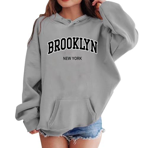 Pullover mit Kapuze, Hoodie Briefe Drucken Langarm Sweatshirt mit Kapuzen Kuschelhoodie Niedlicher Kapuzenpullover Lässig Locker Kleinkind Winter Oberbekleidung für Teenager Mädchen von Briskorry