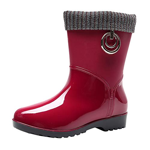 Regenstiefel Damen Barfuß Atmungsaktiv Lang Rain Boots Thermo Weitschaft Leichte Barfuss Gummistiefel Halbhoch rutschfeste Kurz Stiefel Leicht Wasserdicht Regenschuhe von Briskorry