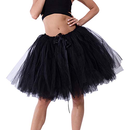 Rosa Tütü Balletttanz Flauschige Ballet Dirndl 50er Vintage Ballkleid Retro Tutu Tüllrock Regenbogen Petticoat Röcke Karneval von Briskorry