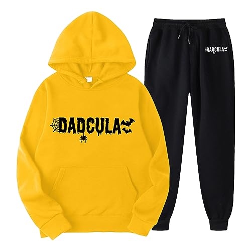 Sportanzug Damen Große Größen, Hooded und Trainingshosen, Kapuzenpullover Set Gedruckt Halloween Jogginganzug Kappe 2-Teilige Tracksuit Lässig Lockerer Loungewear Modern 2024 Sportswear Running von Briskorry