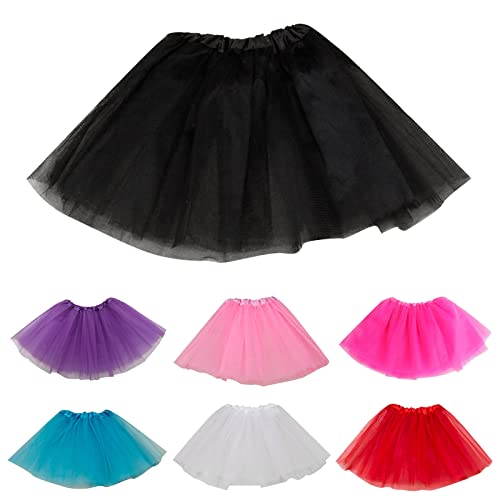 Tütü Damen Tanzkleidung Regenbogen Tutu Dirndl Klassisch 3 Lagig Reifrock 50er Vintage Rock Minirock Hohe Taille Balletttanz Ballet Für Erwachsene Weihnachtsfeier von Briskorry