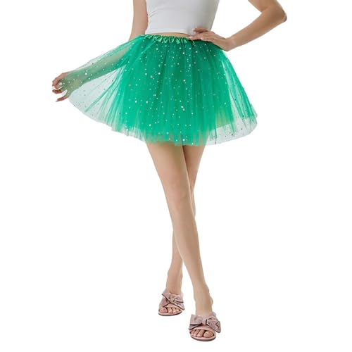 Tutu Rock Ballkleid Klassisch 3 Lagig Petticoats Party Regenbogen Tanzkleidung 4 Schichten Ballet Rock Kurz Minirock Tüllrock Dirndl von Briskorry