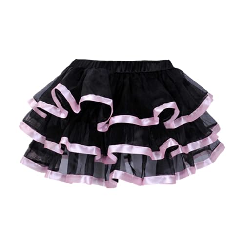 Tutu Rock Damen Rock Klassisch 3 Lagig Tüllrock Faschingskostüme 50er Vintage Tanzkleidung Kurz Minirock Röcke Elastische Petticoats Ballkleid Teen Dance Dress Up von Briskorry