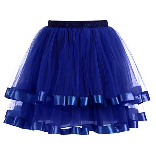 Tutu Schwarz Tanzrock Kurz Ballkleid Abendkleid Retro Ballet Flauschige Tanzkleidung Tanzkleid Klassisch 3 Lagig Röcke Petticoat Dirndl von Briskorry