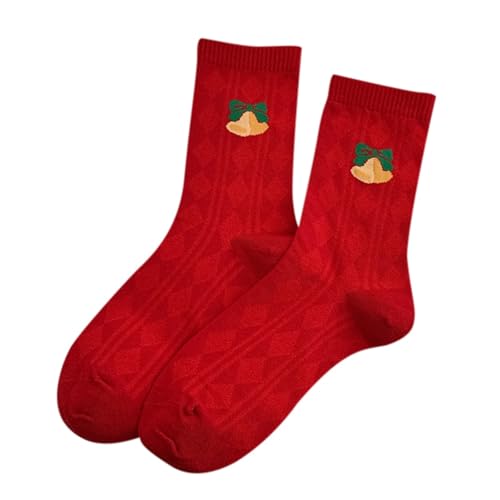 Weihnachten Baumwolle Socken Damen, Geschenk Weihnachtssocken, Niedliche Tiermuster Cartoon Socken für Zuhause Weihnachten Ornament von Briskorry