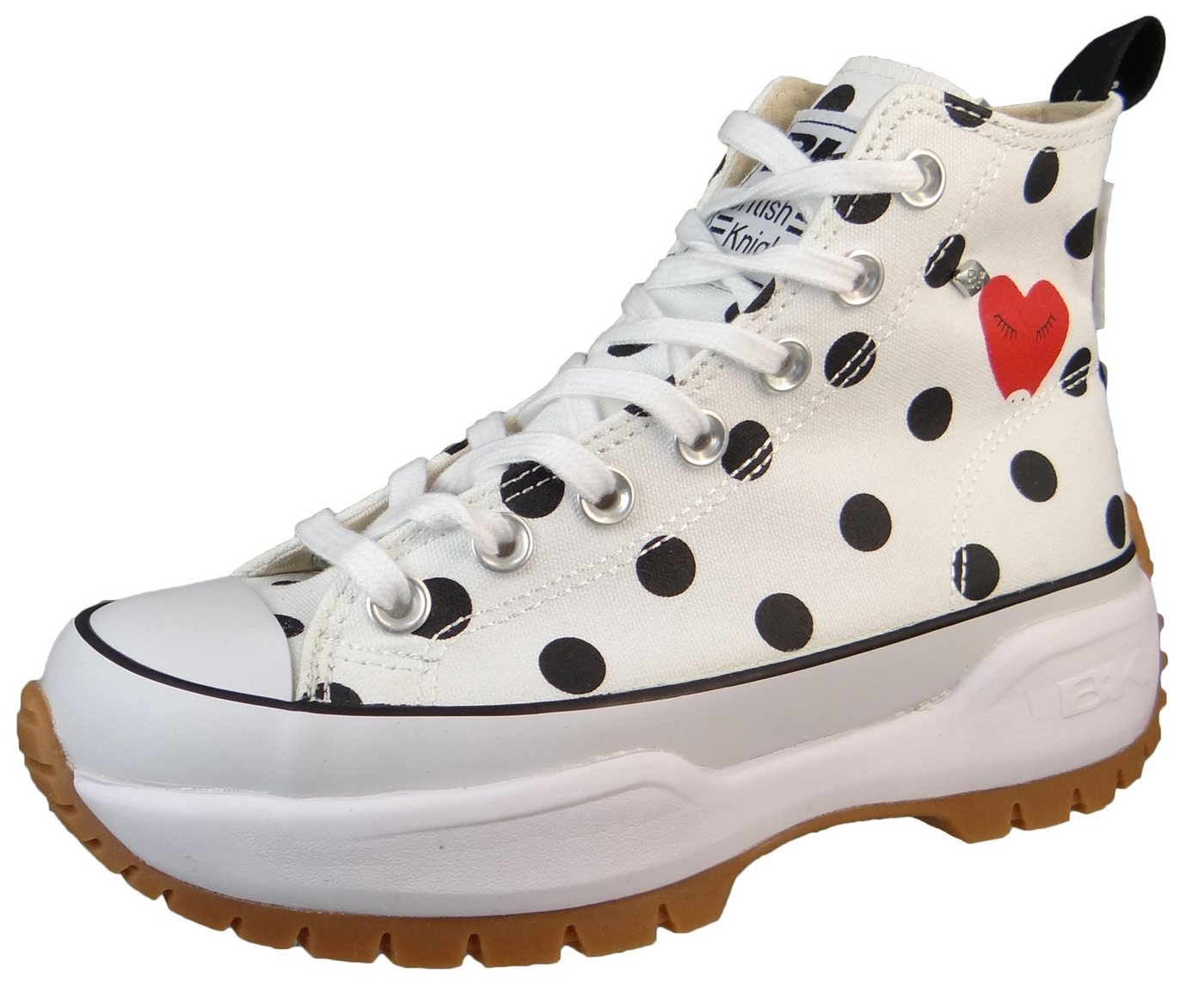 British Knights B49-3714 02 White/Black Polkadot/Heart Sneaker British Knights B49-3714 02 White/Black Polkadot/Heart Sneaker von British Knights
