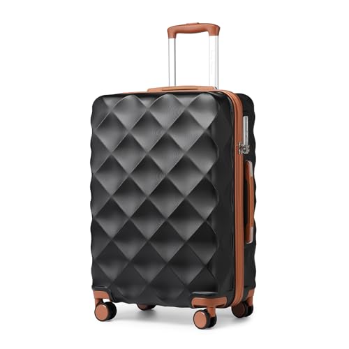 British Traveller Hartschalenkoffer Mittelgroß Handgepäck Koffer 64 * 43 * 26.5cm Reisekoffer Mittelgroß Koffer Trolleys ABS+PC mit TSA-Schloss Rollkoffer Suitcase Schwarz/Braun British Traveller Hartschalenkoffer Mittelgroß Handgepäck Koffer 64 * 43 * 26.5cm Reisekoffer Mittelgroß Koffer Trolleys ABS+PC mit TSA-Schloss Rollkoffer Suitcase Schwarz/Braun von British Traveller