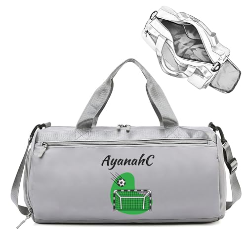 Personalisierte Reisetasche mit Namen und Logo, Sporttasche für Yoga und Tanz, wasserdichte Wochenendtasche für Damen und Herren, mit Schuh- und Nasswäschefach Personalisierte Reisetasche mit Namen und Logo, Sporttasche für Yoga und Tanz, wasserdichte Wochenendtasche für Damen und Herren, mit Schuh- und Nasswäschefach von Brocade Creek