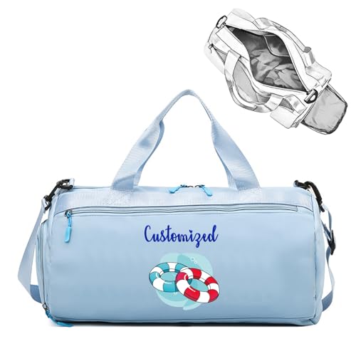 Personalisierte Reisetasche mit Namen und Logo, Sporttasche für Yoga und Tanz, wasserdichte Wochenendtasche für Damen und Herren, mit Schuh- und Nasswäschefach Personalisierte Reisetasche mit Namen und Logo, Sporttasche für Yoga und Tanz, wasserdichte Wochenendtasche für Damen und Herren, mit Schuh- und Nasswäschefach von Brocade Creek