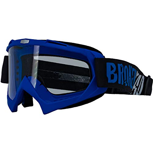 Broken Head MX-2 Goggle Blau - Motorrad-Brille Für Motocross, Enduro, Downhill, Offroad - Mit UV-Schutz von Broken Head