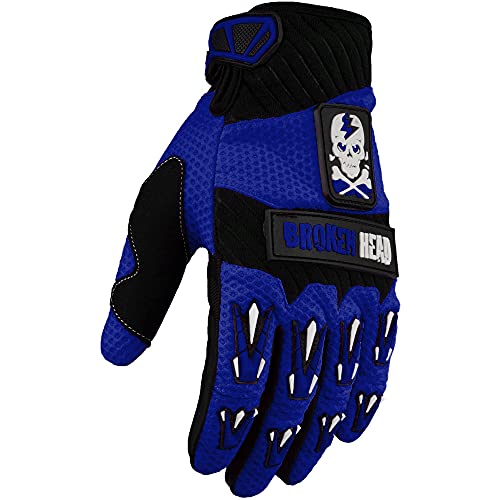 Broken Head MX-Handschuhe Faustschlag - Motorrad-Handschuhe Für Motocross, Enduro, Mountainbike - Dunkel-Blau (M) von Broken Head