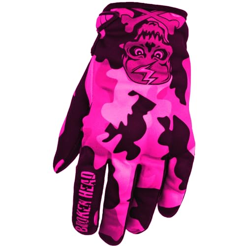 Broken Head MX-Handschuhe Rebelution Pink - Motorrad-Handschuhe Für Motocross, Enduro, Mountainbike - Camouflage Pink (S) von Broken Head