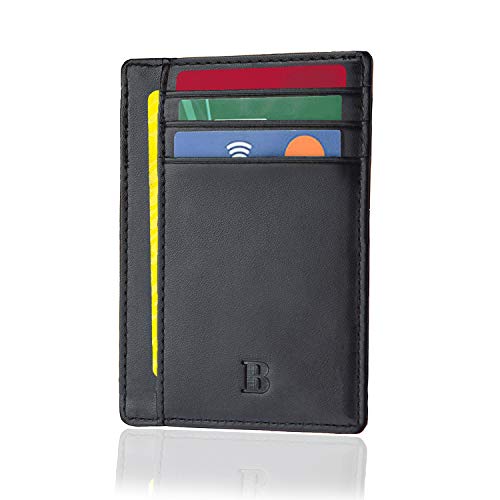 Bronzi® Geldbörse Herren | Geldbeutel Herren | Slim Wallet | Wallets for Men | Smart Wallet | RFID-Schutz | Geschenkbox - Italienische Marke (Schwarz) von Bronzi