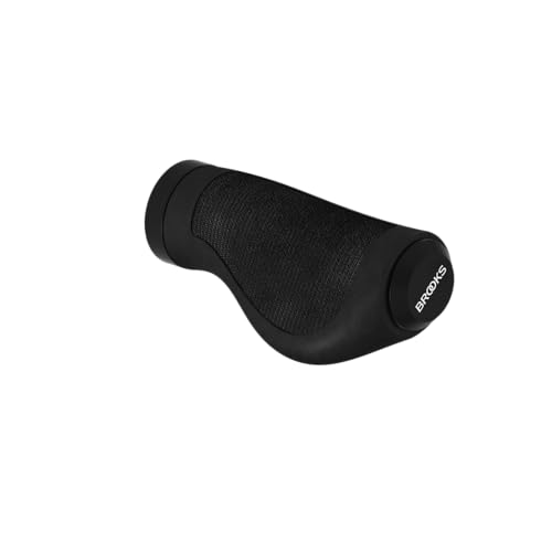 Brooks Ergonomic Rubber Grips (100 + 130 mm) – Black-New22 Guidoline Erwachsene Unisex, Schwarz, Standard von Brooks England