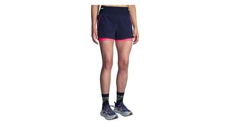 2 in 1 shorts brooks high point 2 0 3inch blau pink women von Brooks Running