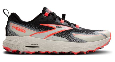 brooks cascadia 18 trailrunning schuhe schwarz weis koralle damen von Brooks Running