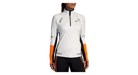 brooks run visible 2 0 1 2 zip top weis orange damen von Brooks Running